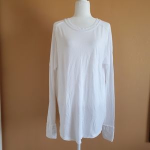 *sold*-Free people white long sleeve tee
